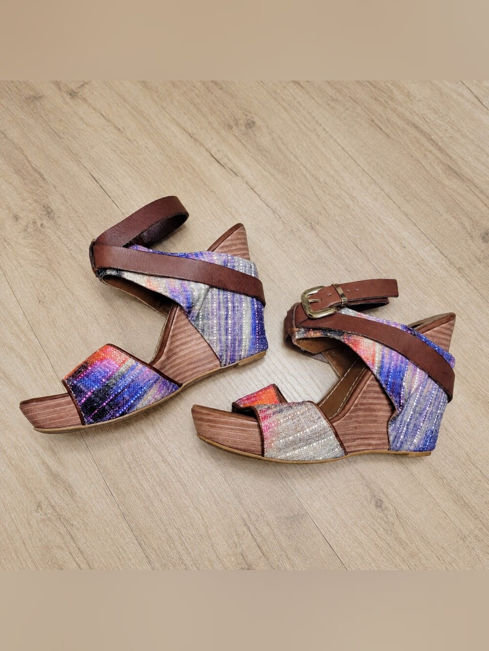 PINKO Made in Italy Woven Sculptural Wedge Sandals | EU 39